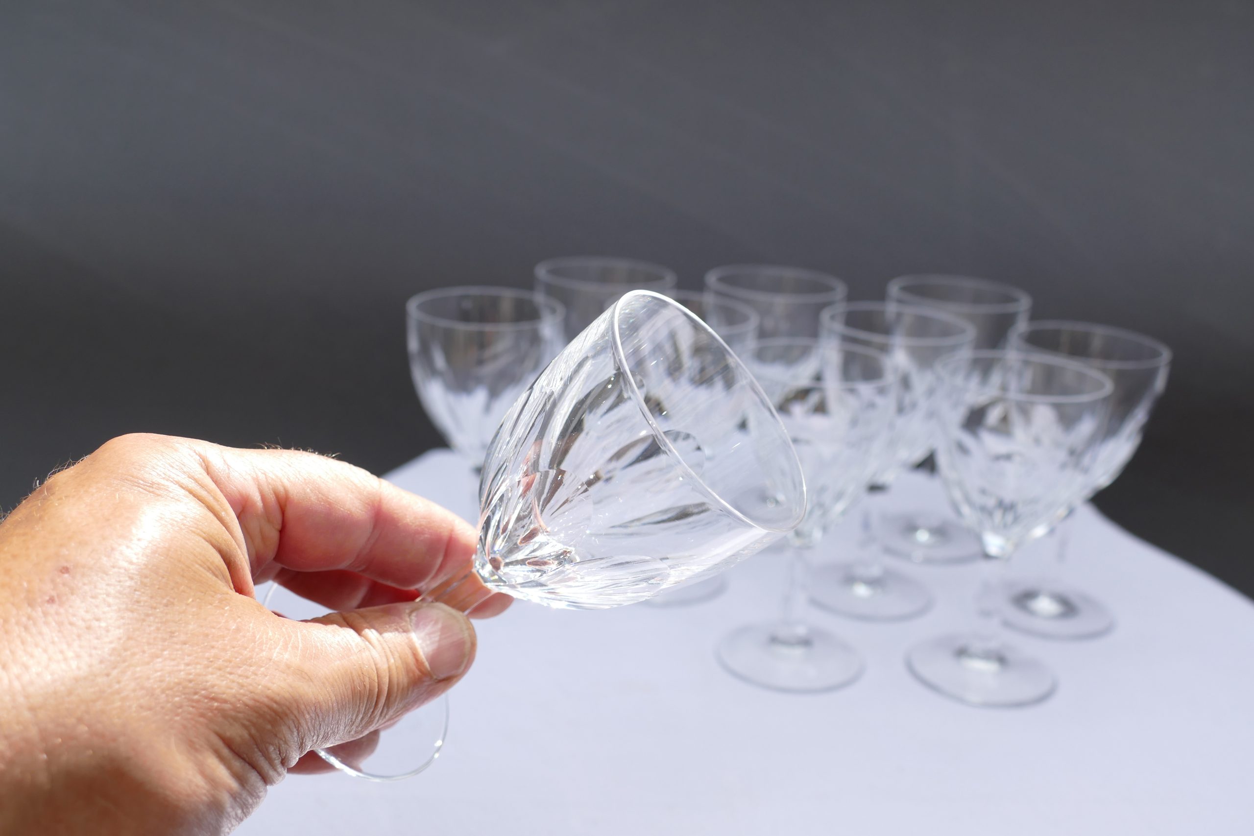 Lot de 10 verres à porto en cristal - photo 2