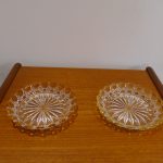 Paire de coupelles vide-poche en cristal taillé