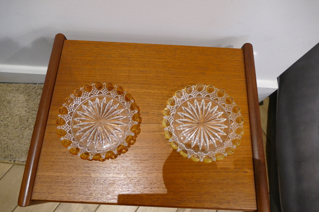 Paire de coupelles vide-poche en cristal taillé - photo 2