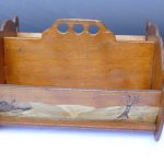 Panier de rangement vintage en bois peint