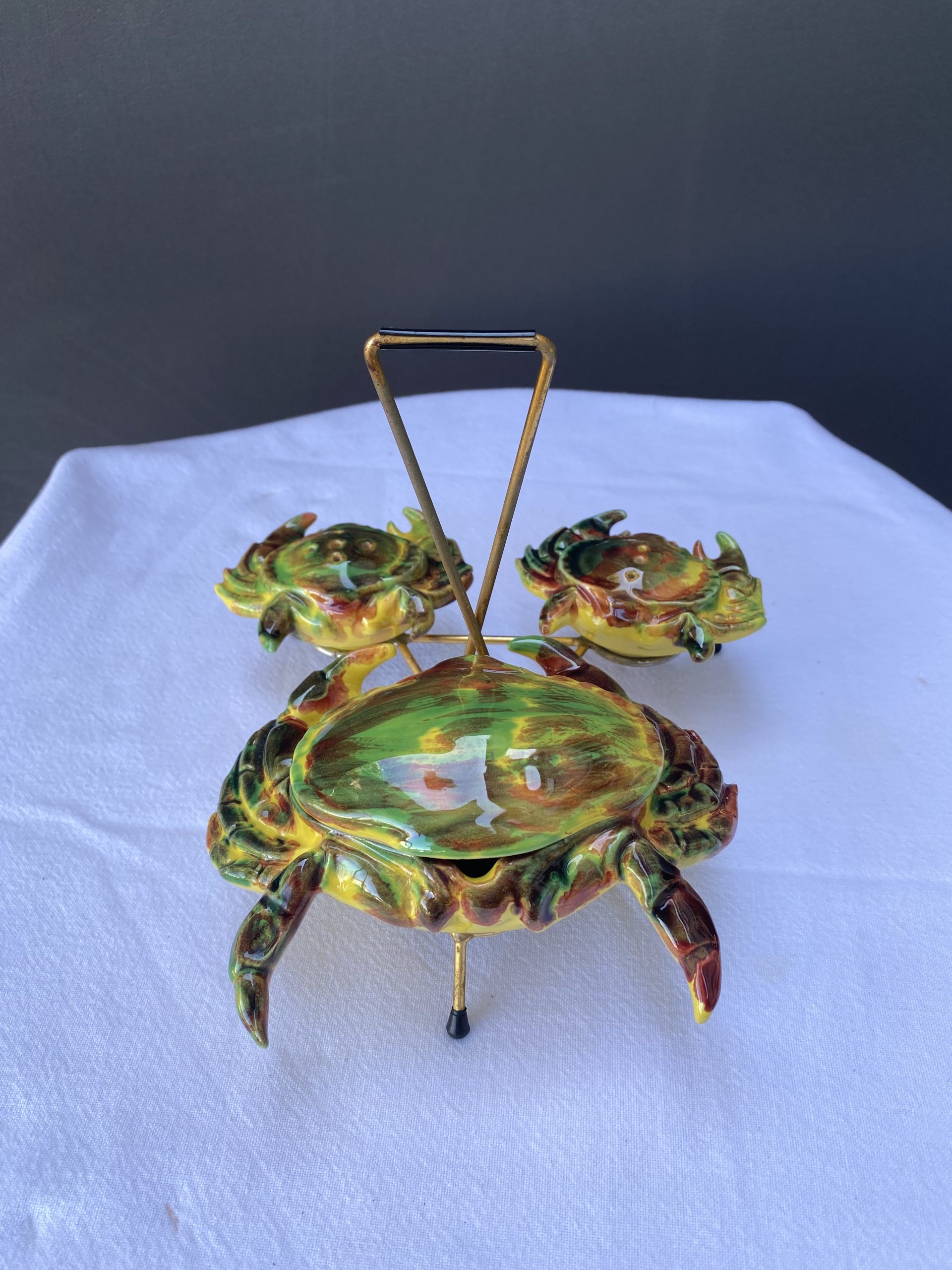 Serviteur de table crabes en céramique de Vallauris