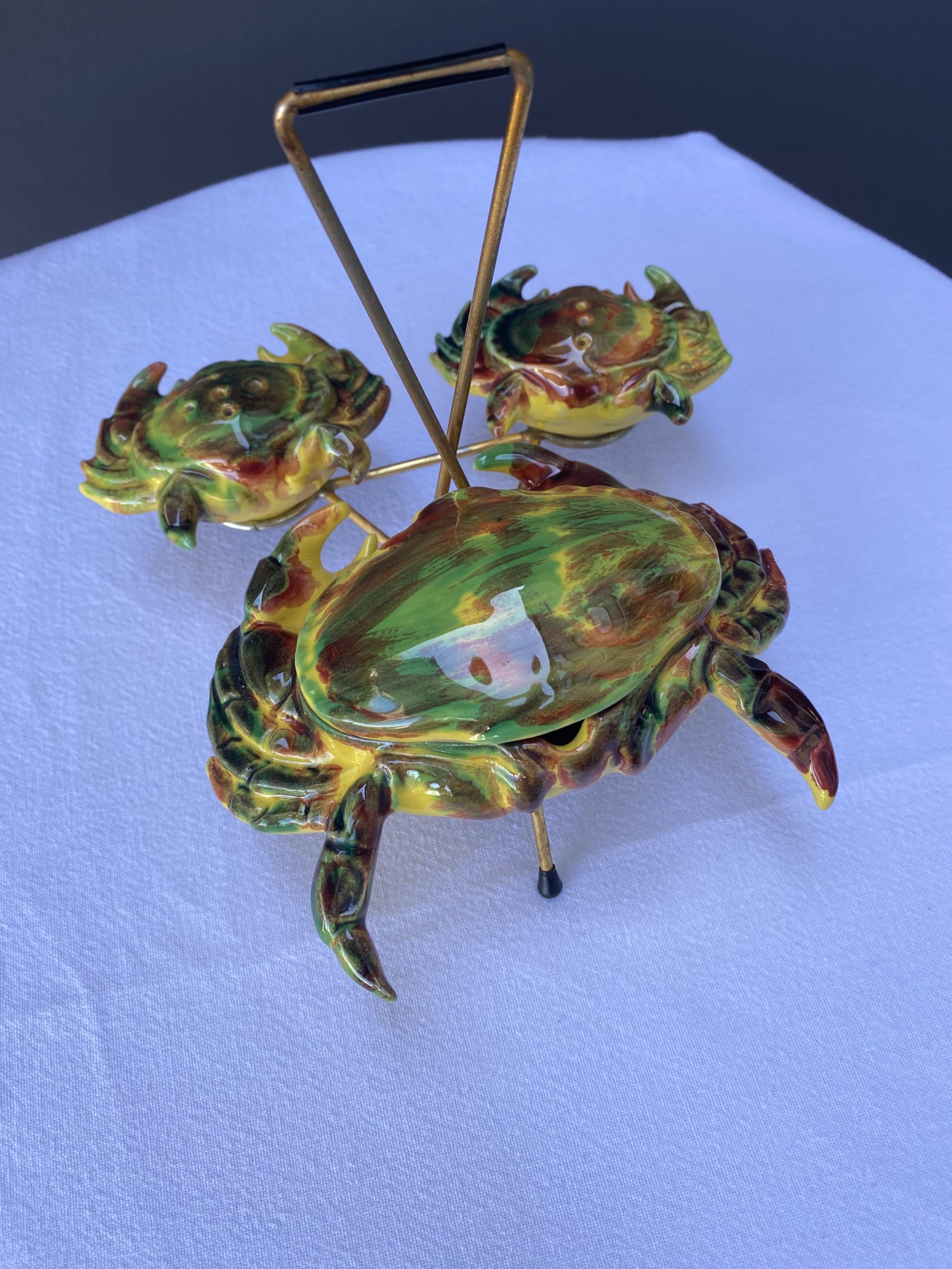 Serviteur de table crabes en céramique de Vallauris - photo 2