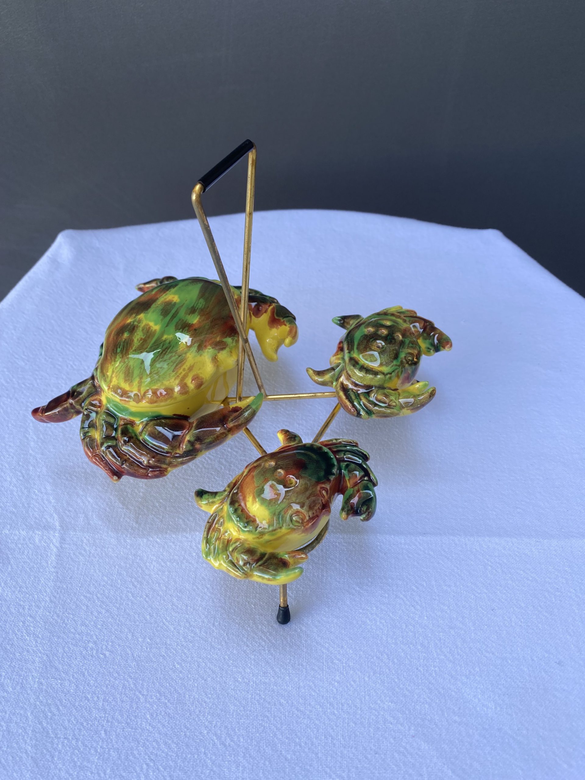 Serviteur de table crabes en céramique de Vallauris - photo 3