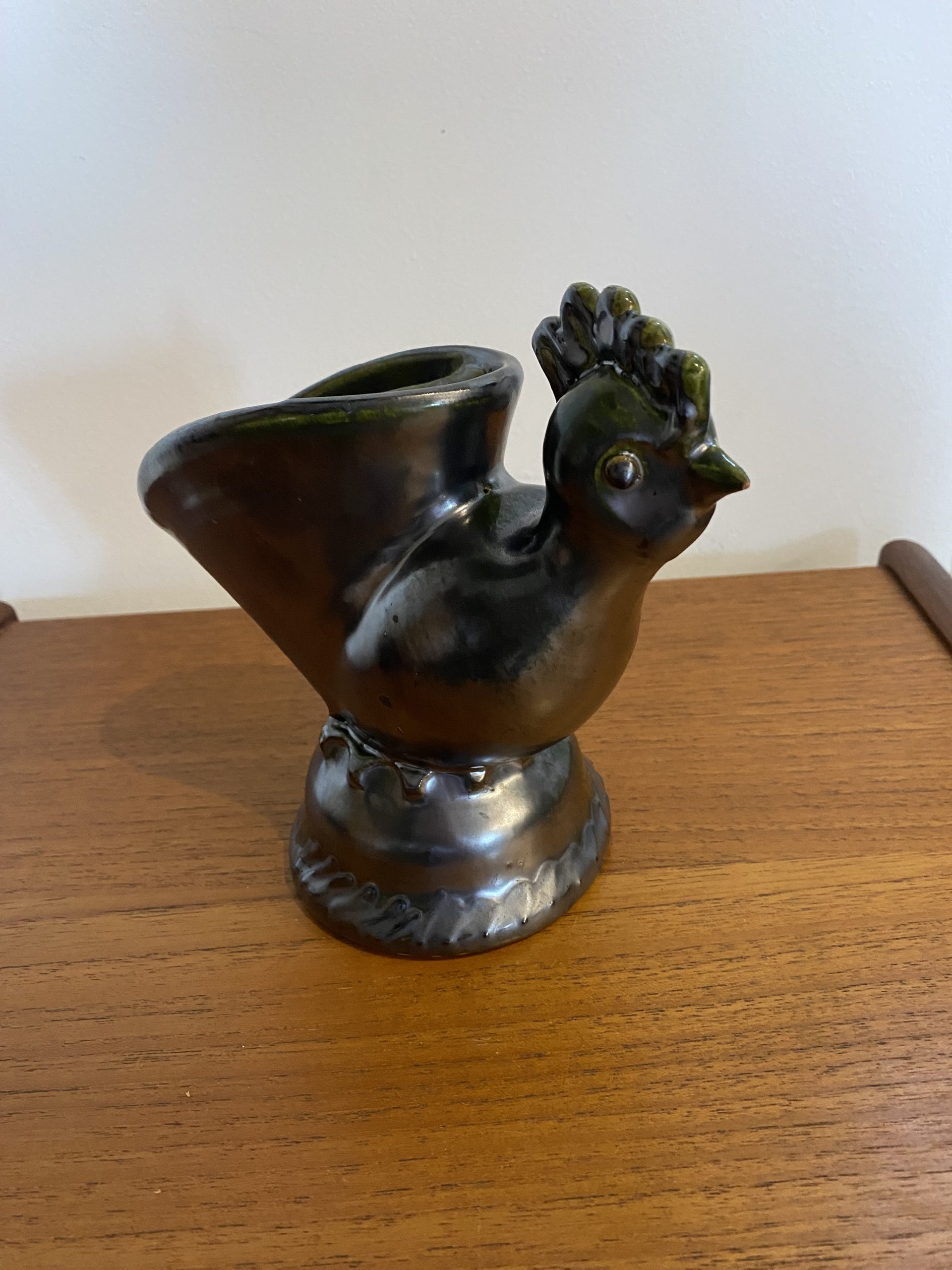 Vase zoomorphe oiseau en céramique émaillée - photo 3