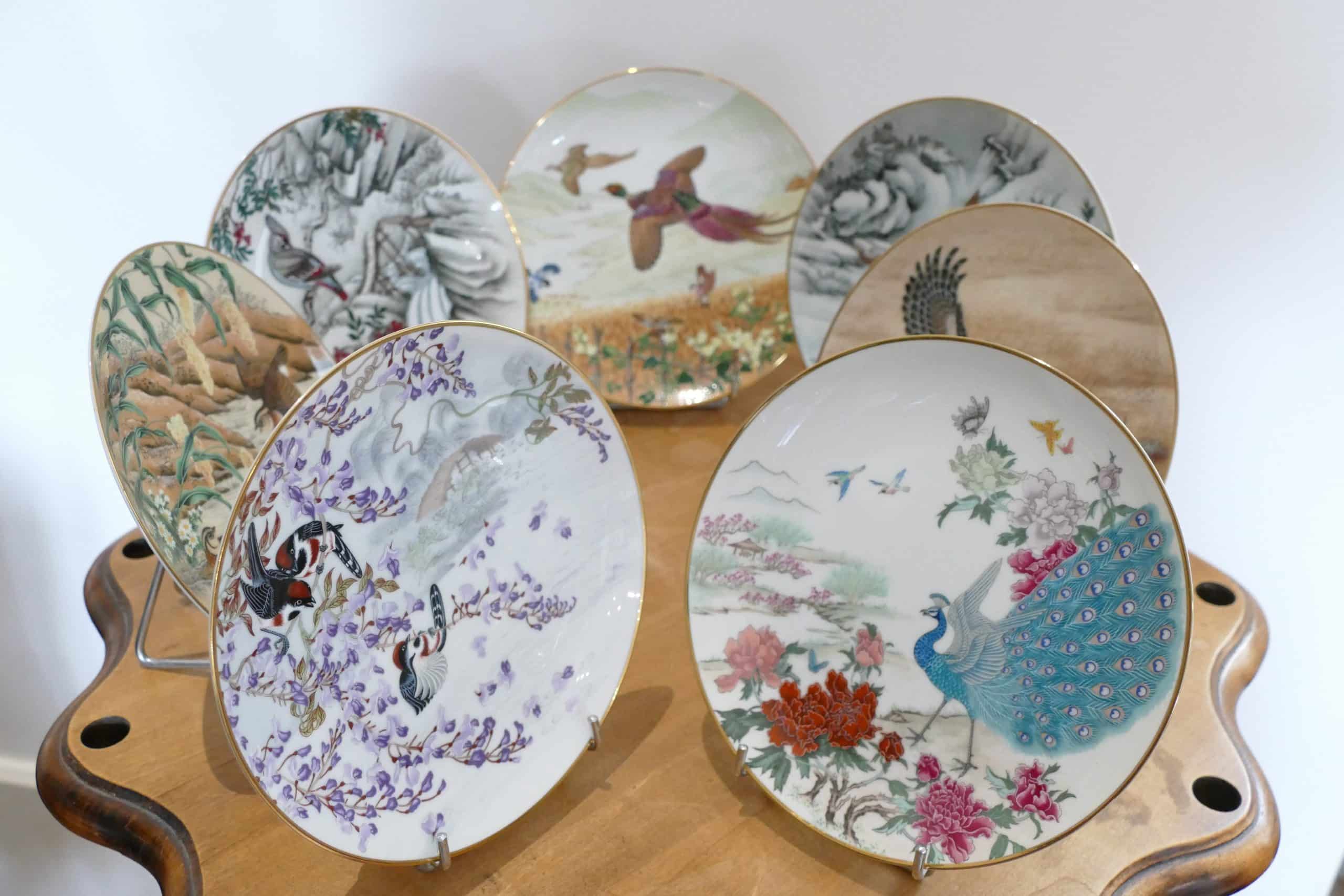 Lot de 24 assiettes de collection Franklin Mint, vue d'ensemble