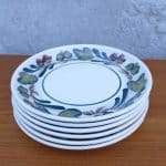 Lot de 12 assiettes MBFA Pornic modèle Sandra, vue d'ensemble