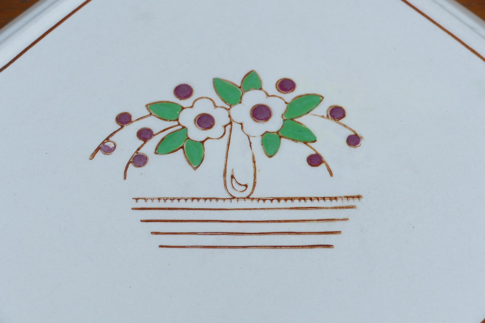 Dessous de plat octogonal Longwy, rose poudré, vue 2