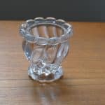 Petit pot à moutarde en cristal style Baccarat modèle Bambou, vue d'ensemble