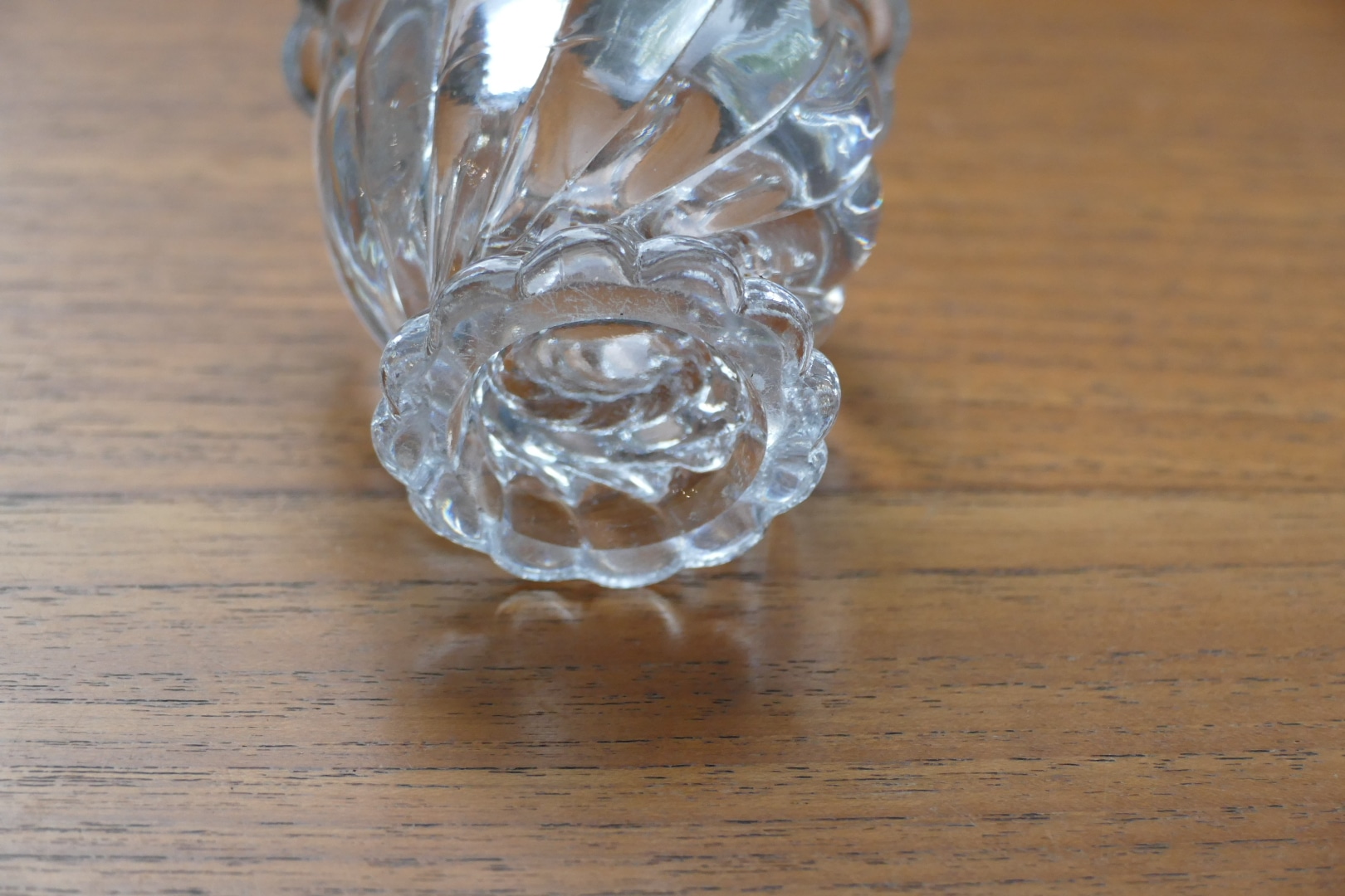 Petit pot à moutarde en cristal style Baccarat modèle Bambou, vue 4