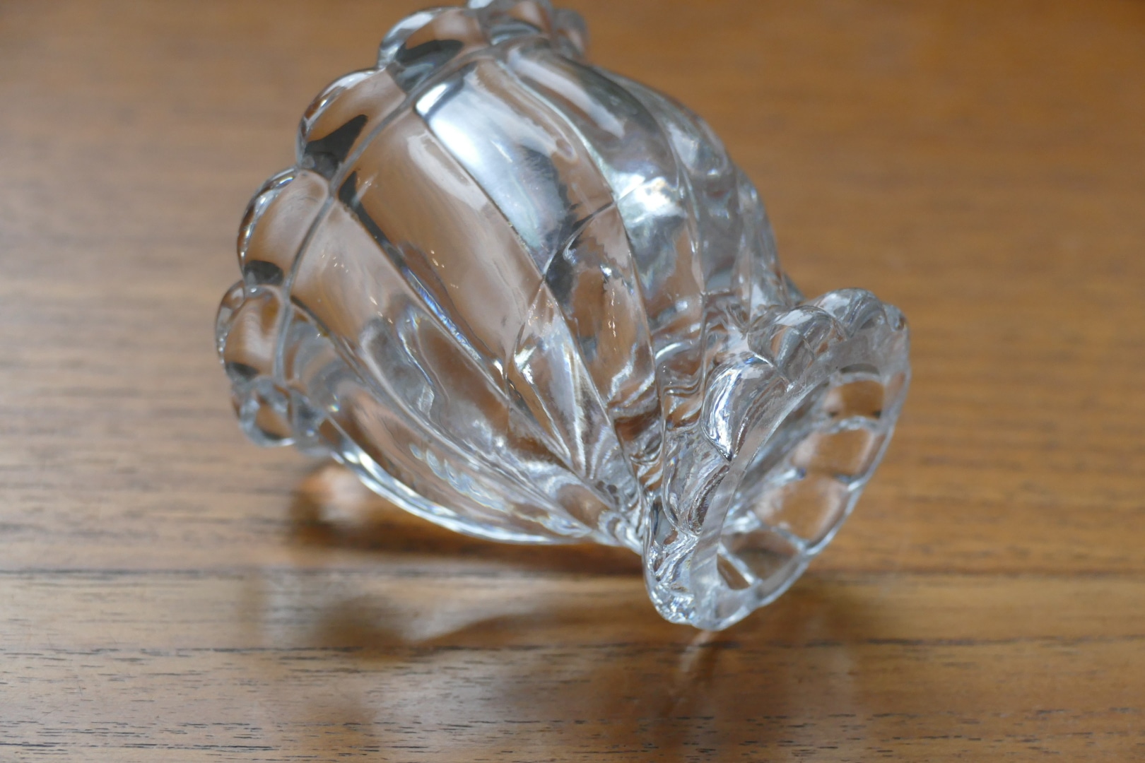 Petit pot à moutarde en cristal style Baccarat modèle Bambou, vue 5