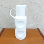 Pichet vintage en porcelaine blanche Johann Seltmann Vohenstrauss, vue d'ensemble