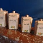 Pots à épices Art déco en faïence de Longwy, la série complète